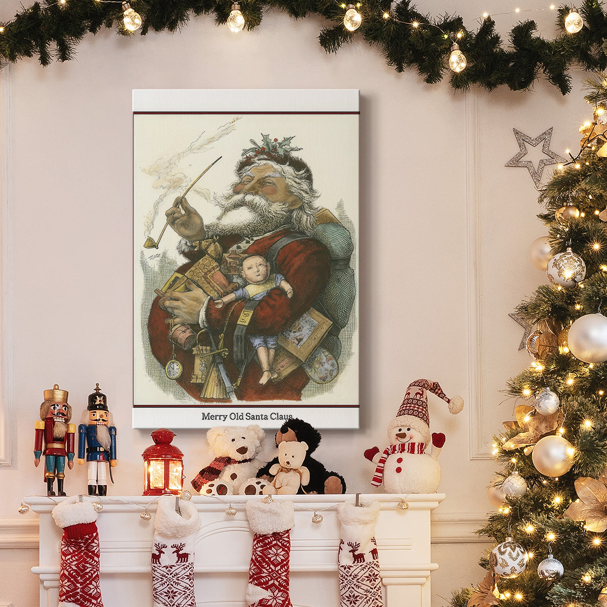 Merry Santa - Gallery Wrapped Canvas