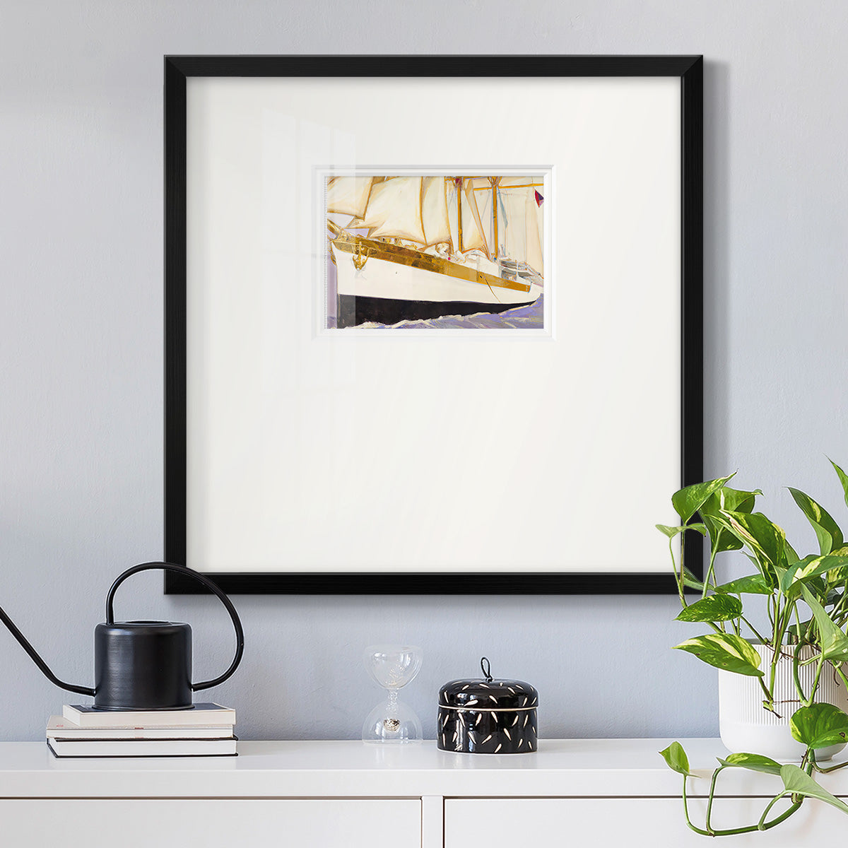 Godlen Sail V Premium Framed Print Double Matboard