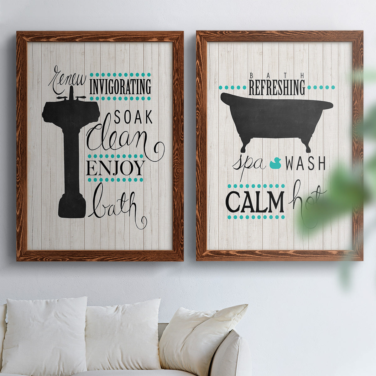 Invigorating Soak - Premium Framed Canvas 2 Piece Set - Ready to Hang