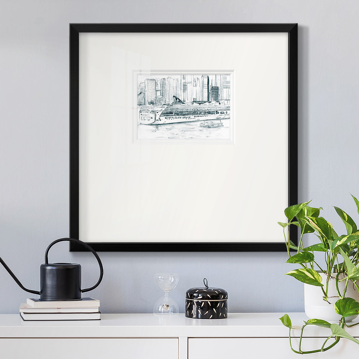 Ferryboats II Premium Framed Print Double Matboard