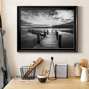 Evening Dock - Modern Framed Canvas Print