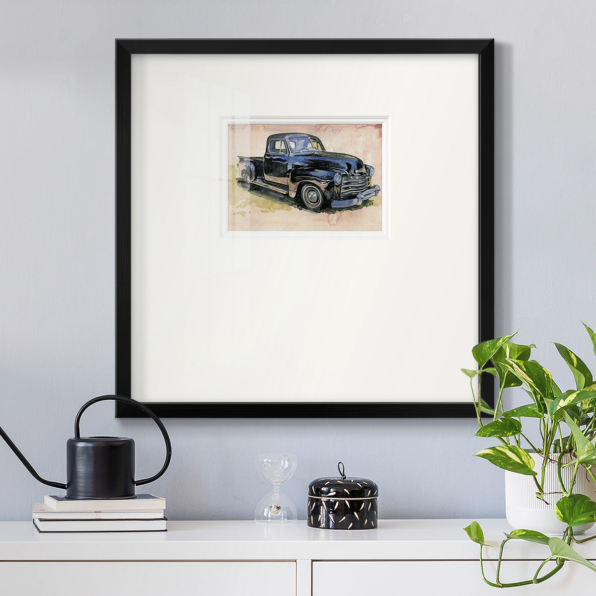 Antique Pickup II Premium Framed Print Double Matboard