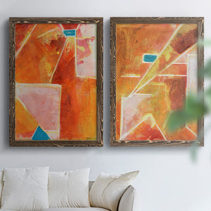 Primary Connection V - Barnwood Framed Canvas Set