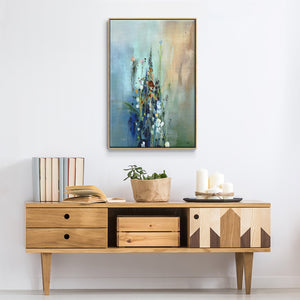 Current Air I - Framed Premium Gallery Wrapped Canvas L Frame - Ready to Hang