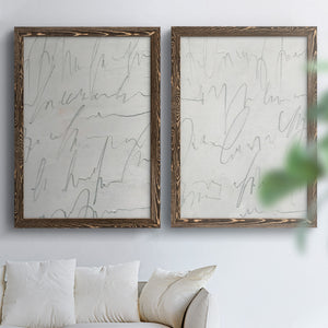 Scrabble I - Barnwood Framed Canvas Set