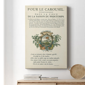 Printed Embellished Bookplate IV Premium Gallery Wrapped Canvas - Ready to Hang