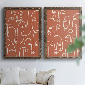 Connected Expressions I - Barnwood Framed Canvas Set