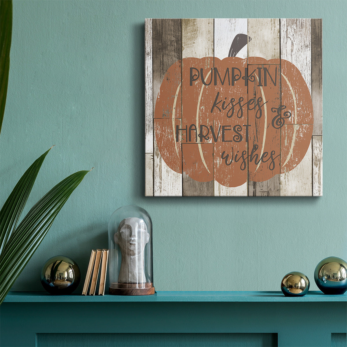 Pumpkin Kisses-Premium Gallery Wrapped Canvas - Ready to Hang