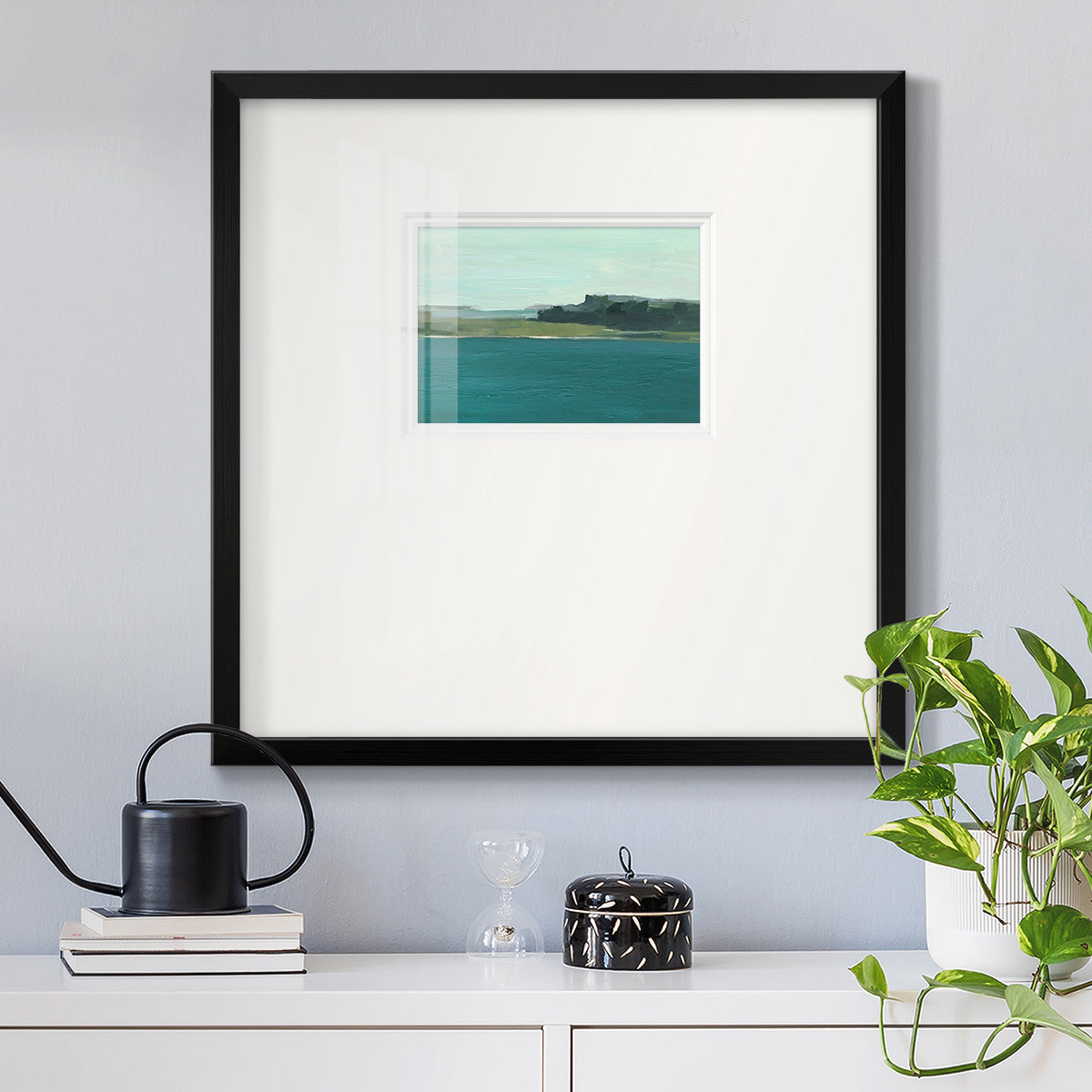 Calming Lake View II Premium Framed Print Double Matboard