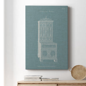 Hepplewhite Desk & Bookcase III - Canvas Art Print