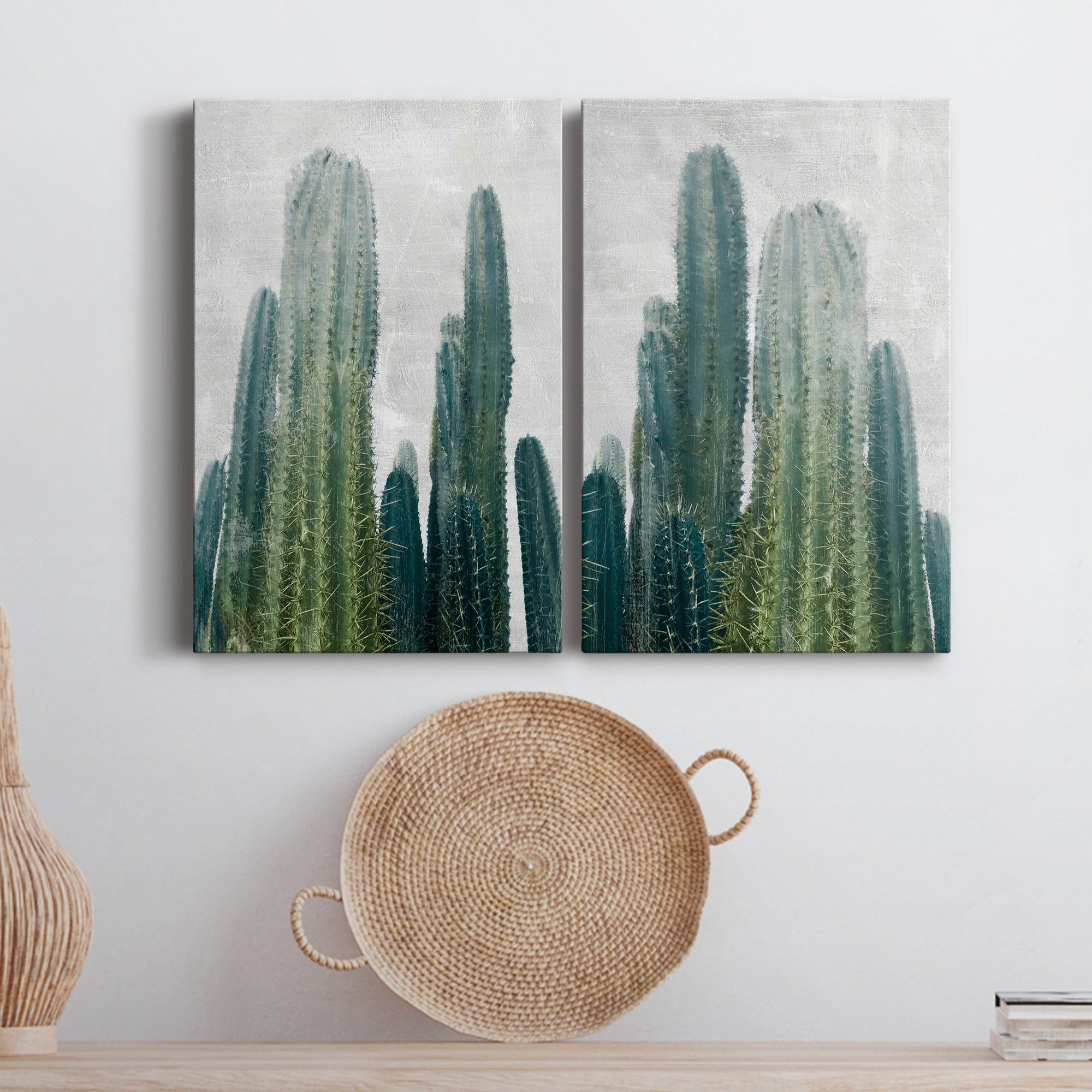 Aruba Cacti I Premium Gallery Wrapped Canvas - Ready to Hang - Set of 2
