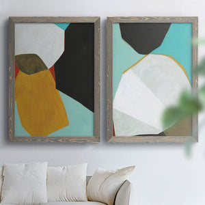 Graphica I - Barnwood Framed Canvas Set