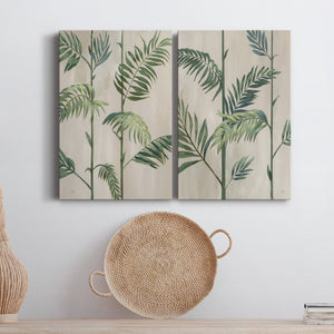 Modern Fronds I Premium Gallery Wrapped Canvas - Ready to Hang - Set of 2 - 8 x 12 Each