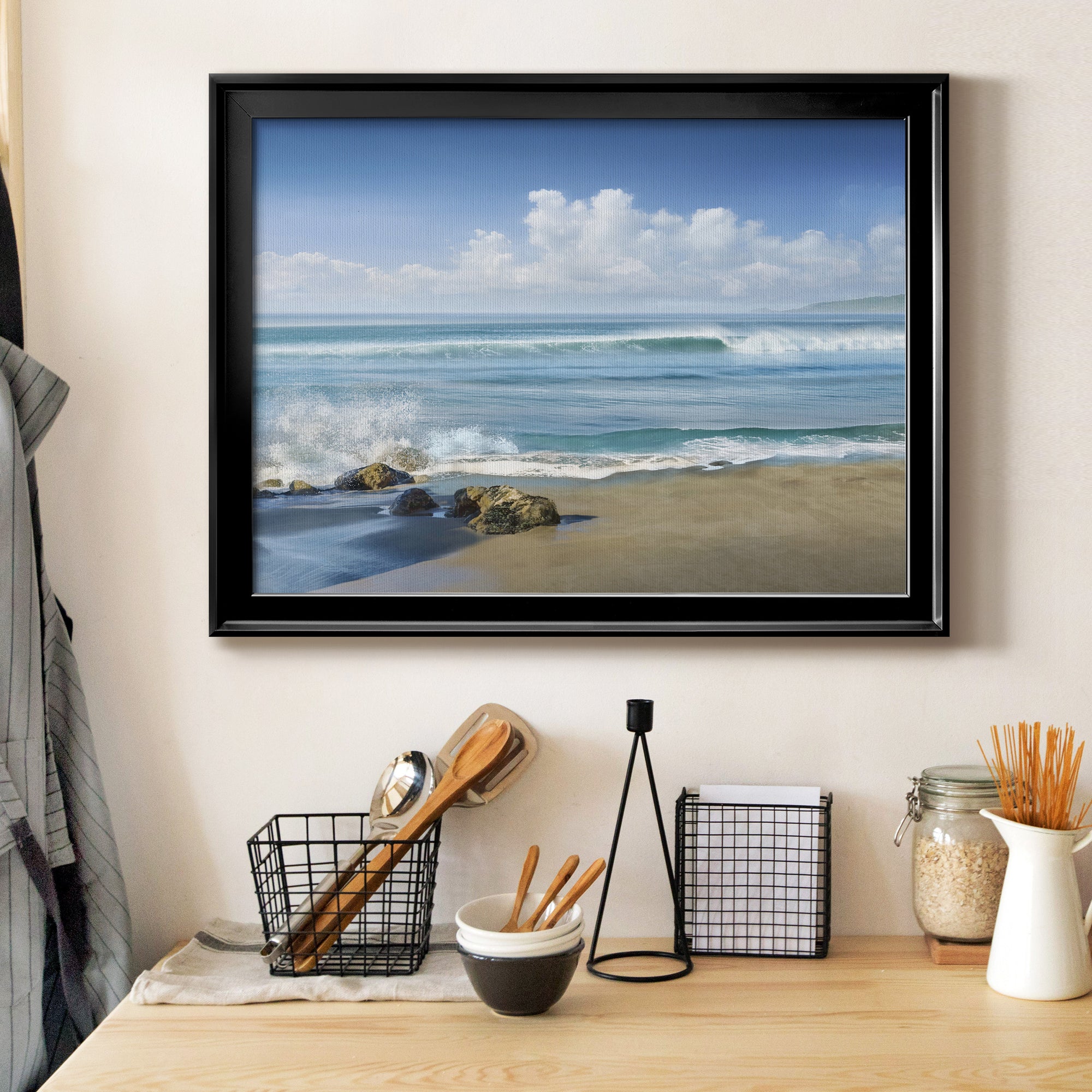 Sweeping Blue Premium Classic Framed Canvas - Ready to Hang