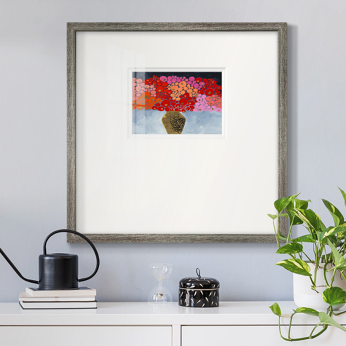 Red Poppies II- Premium Framed Print Double Matboard