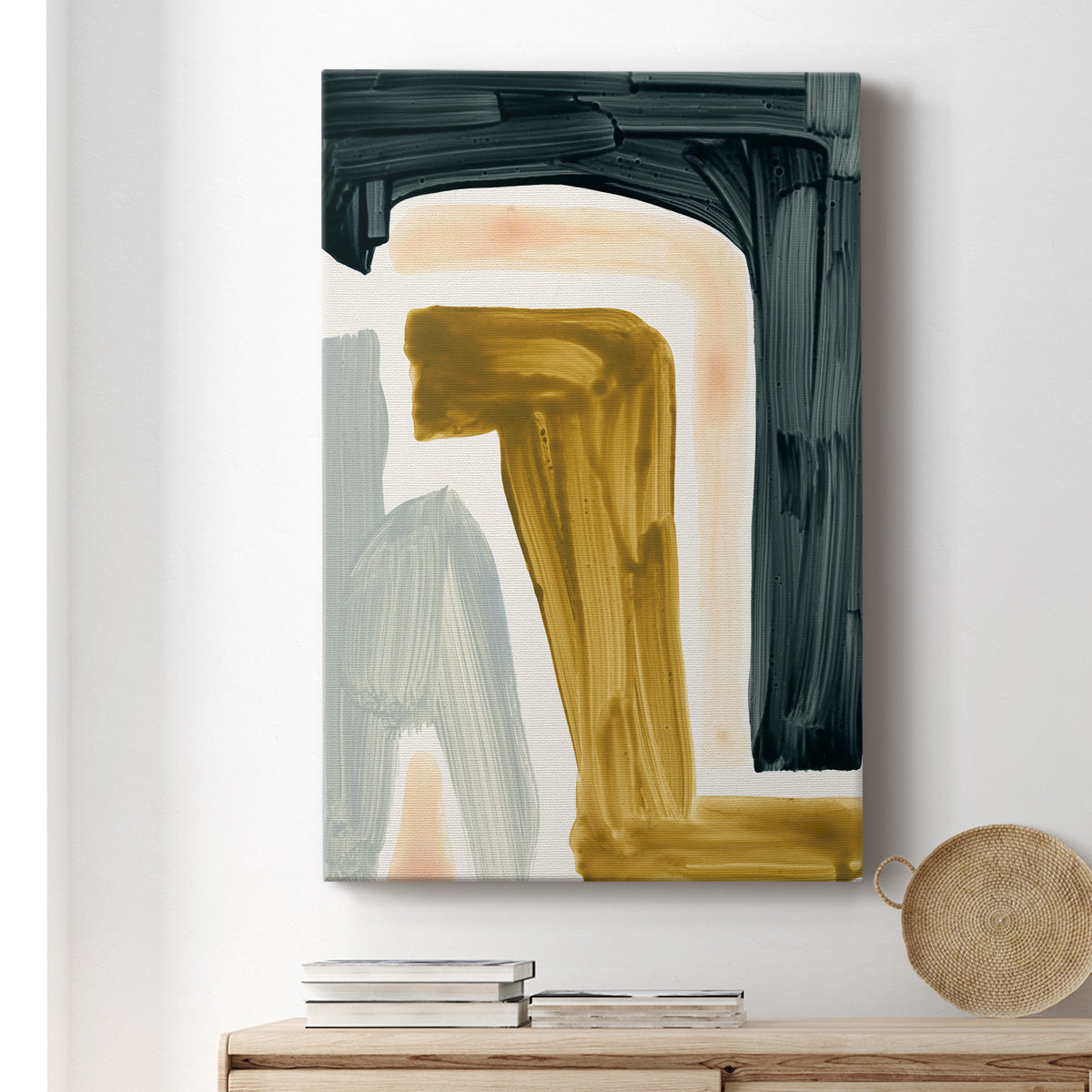 Brushy Shapes III Premium Gallery Wrapped Canvas - Ready to Hang