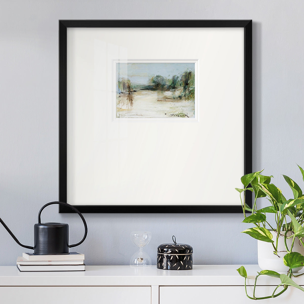 Wintery Horizon III Premium Framed Print Double Matboard