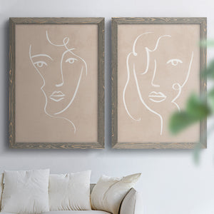Curly Face I - Barnwood Framed Canvas Set