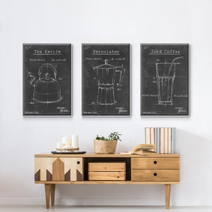 Morning Routine IV - Framed Premium Gallery Wrapped Canvas L Frame 3 Piece Set - Ready to Hang