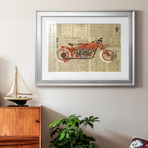 Vintage Red - Modern Framed Art Print