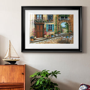 Tuscan Courtyard - Modern Framed Art Print