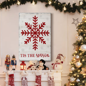 Tis the Season Snowflake - Gallery Wrapped Canvas