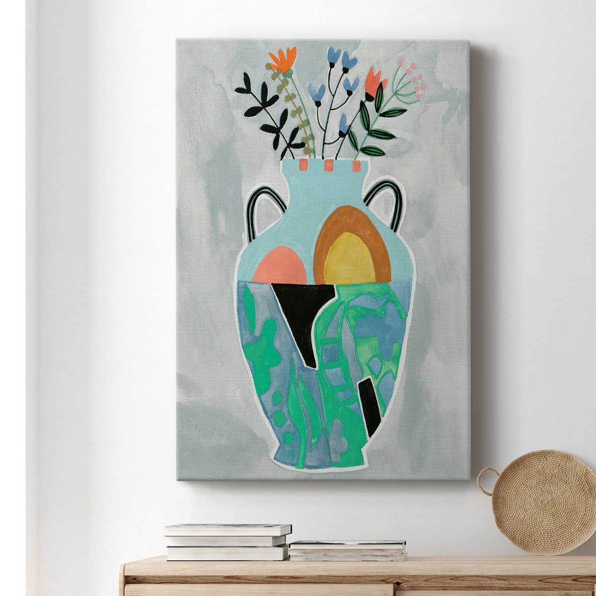 Collage Vase IV Premium Gallery Wrapped Canvas - Ready to Hang