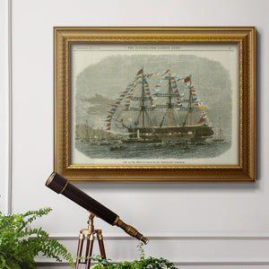 Antique Clipper Ship I Premium Framed Canvas- Ready to Hang