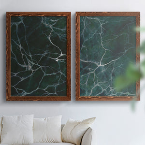 Jade Marble I - Barnwood Framed Canvas Set