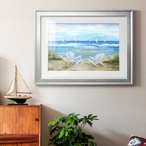 Seaside Escape - Modern Framed Art Print