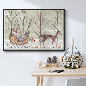 Christmas Time I - Framed Gallery Wrapped Canvas in Floating Frame