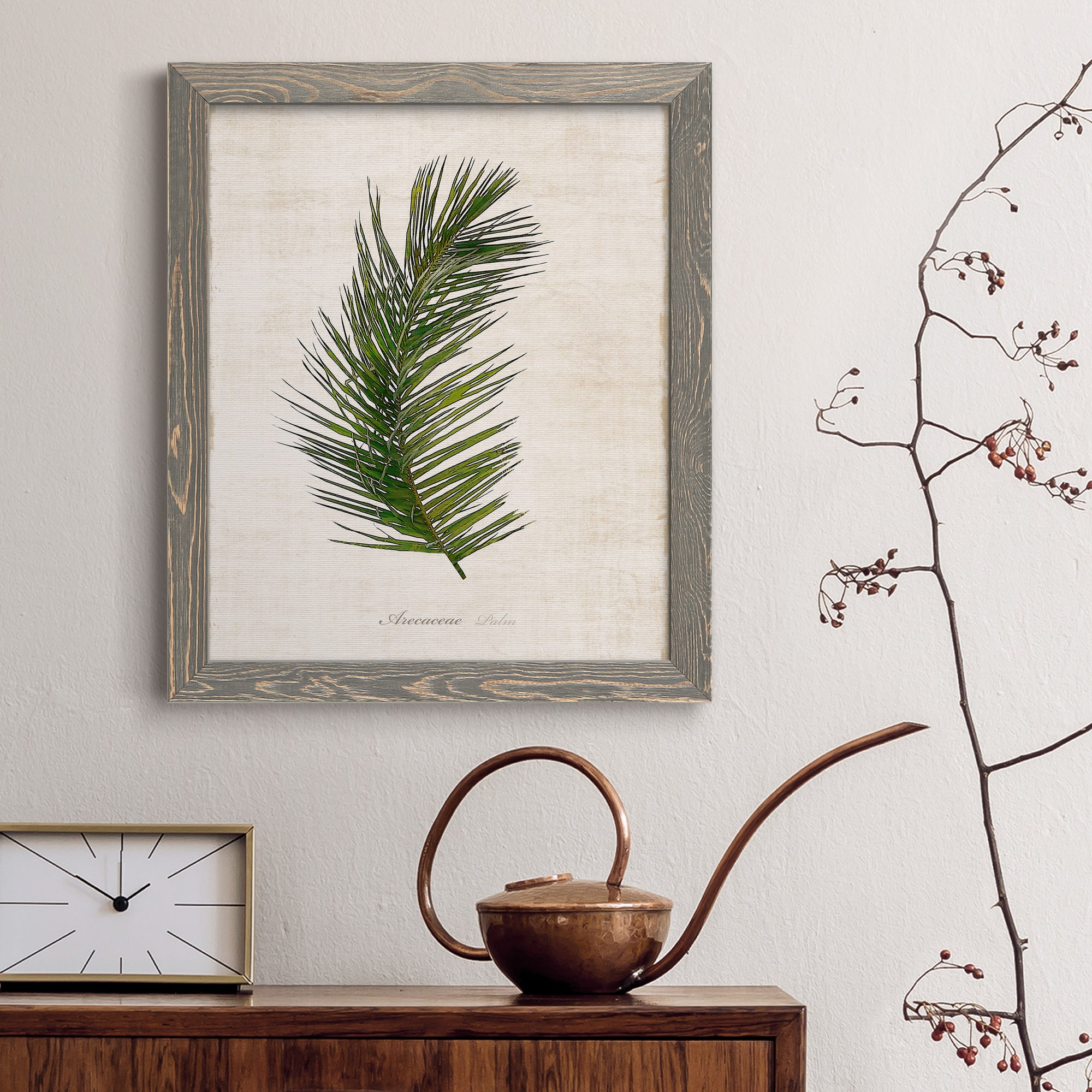 Palm Botanical II - Premium Canvas Framed in Barnwood - Ready to Hang