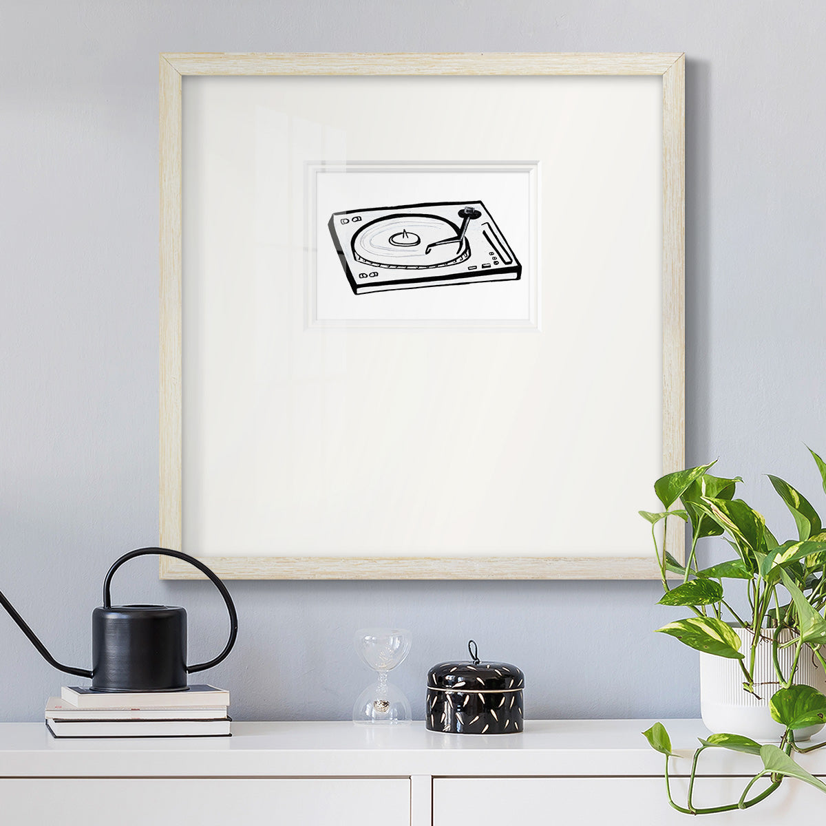 Vinyl Sketch Premium Framed Print Double Matboard