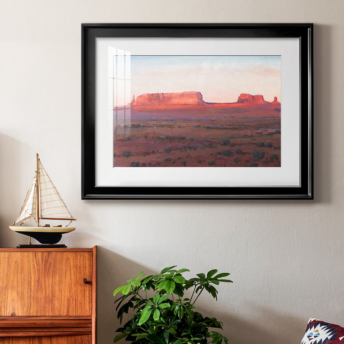 Red Rocks at Dusk I Premium Framed Print - Ready to Hang