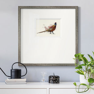 Pheasant Splash 2 Premium Framed Print Double Matboard