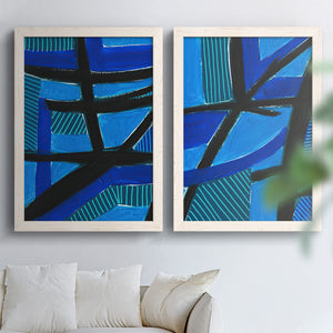 Involved Blues I - Barnwood Framed Canvas Set