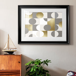 Modern Gold Reflections - Modern Framed Art Print