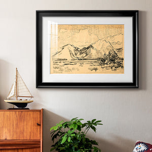 Hatched Horizon II - Modern Framed Art Print
