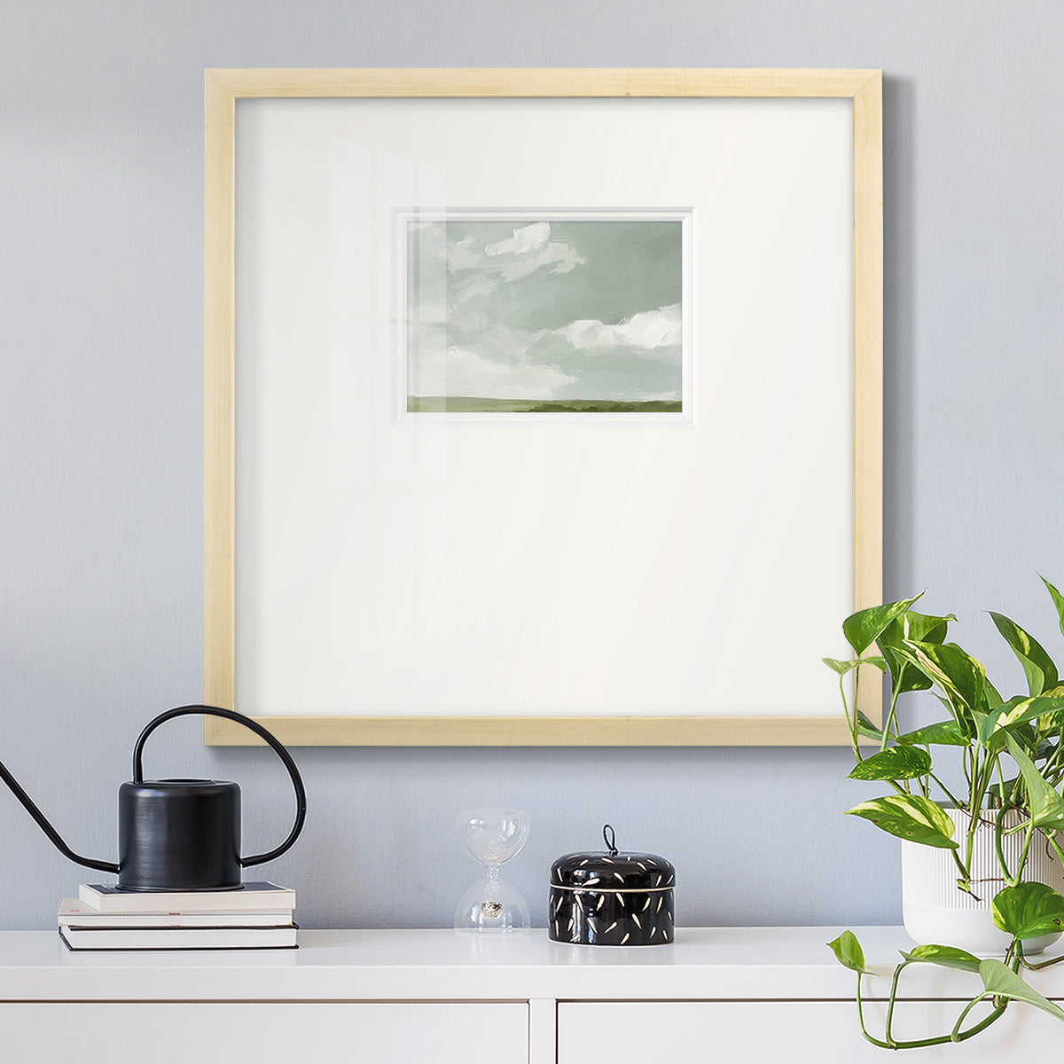 Gray Stone Sky II Premium Framed Print Double Matboard