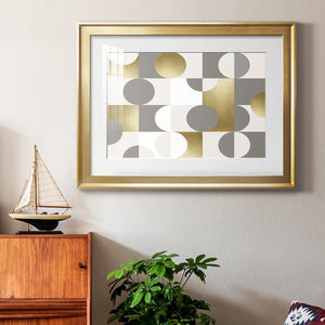 Modern Gold Reflections - Modern Framed Art Print
