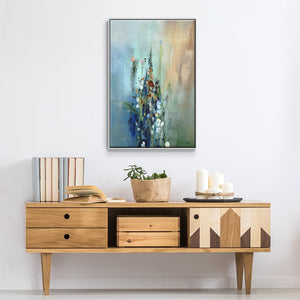 Current Air I - Framed Premium Gallery Wrapped Canvas L Frame - Ready to Hang