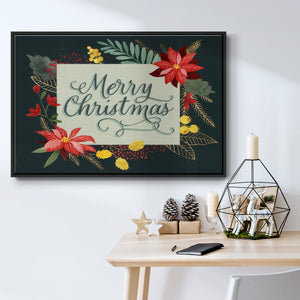 Bright Christmas Night  I - Framed Gallery Wrapped Canvas in Floating Frame