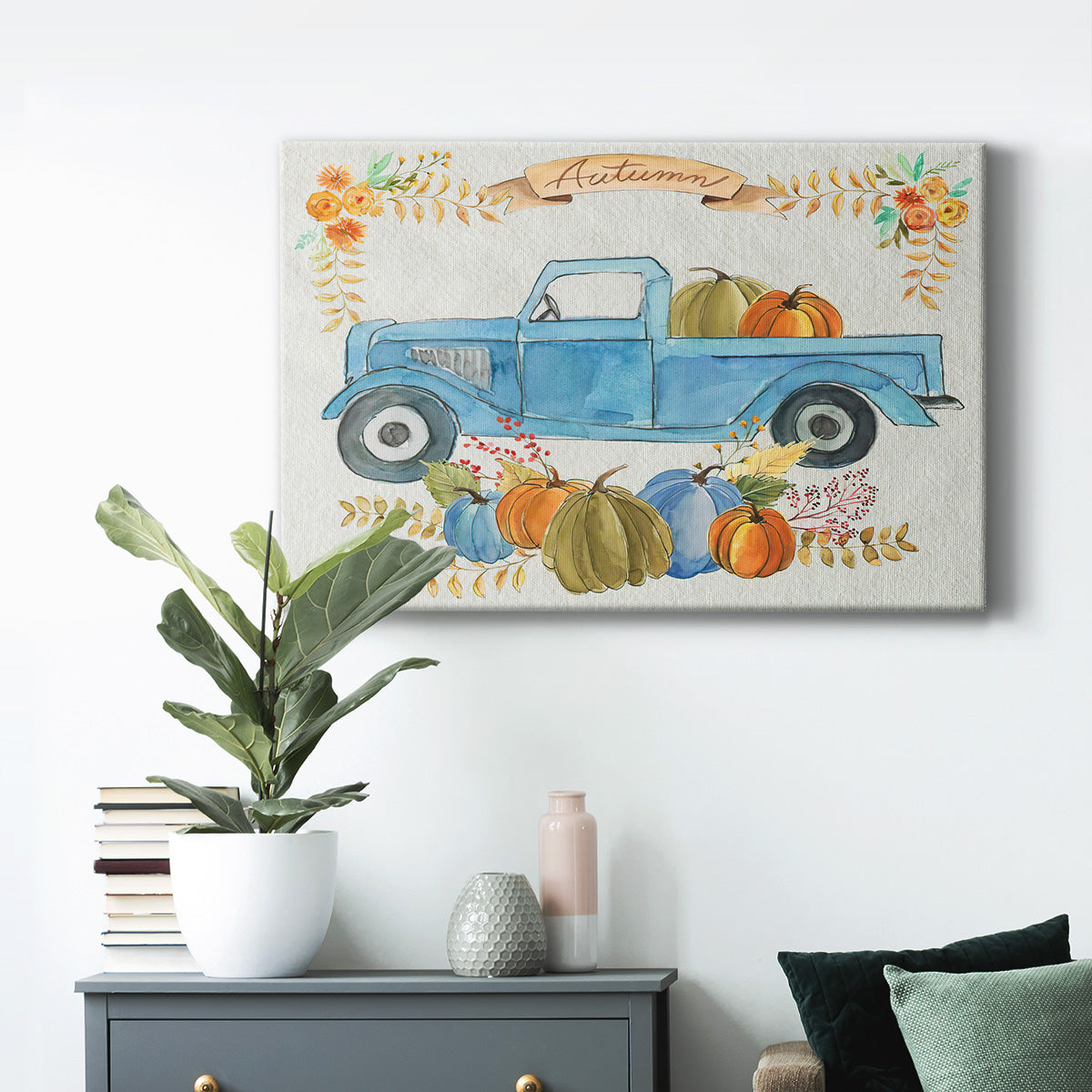 Happy Autumn I Premium Gallery Wrapped Canvas - Ready to Hang