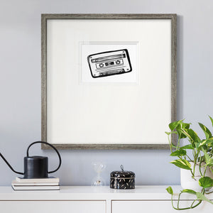 Cassette Sketch Premium Framed Print Double Matboard