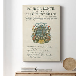Printed Embellished Bookplate VIII Premium Gallery Wrapped Canvas - Ready to Hang