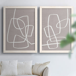 Linen Roundabout I - Barnwood Framed Canvas Set