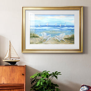 Seaside Escape - Modern Framed Art Print