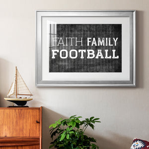 Faith Family Football Premium Framed Print - Ready to Hang
