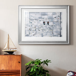 Stop on White - Modern Framed Art Print