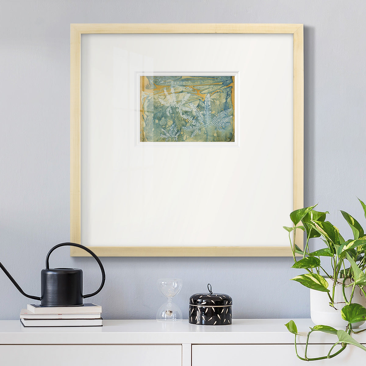 Floating Ferns- Premium Framed Print Double Matboard